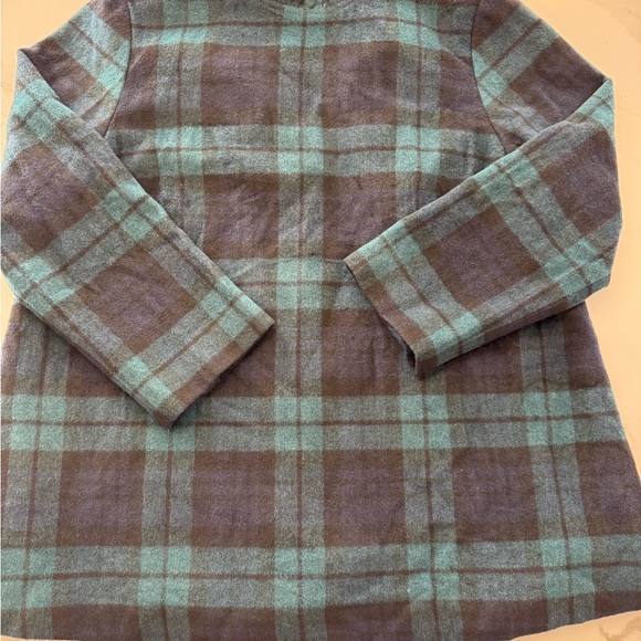 NWT Tuckernuck Faye Ruffle-Neck Bow Back Top - Blackwatch Green Plaid Size XL - Picture 2 of 5